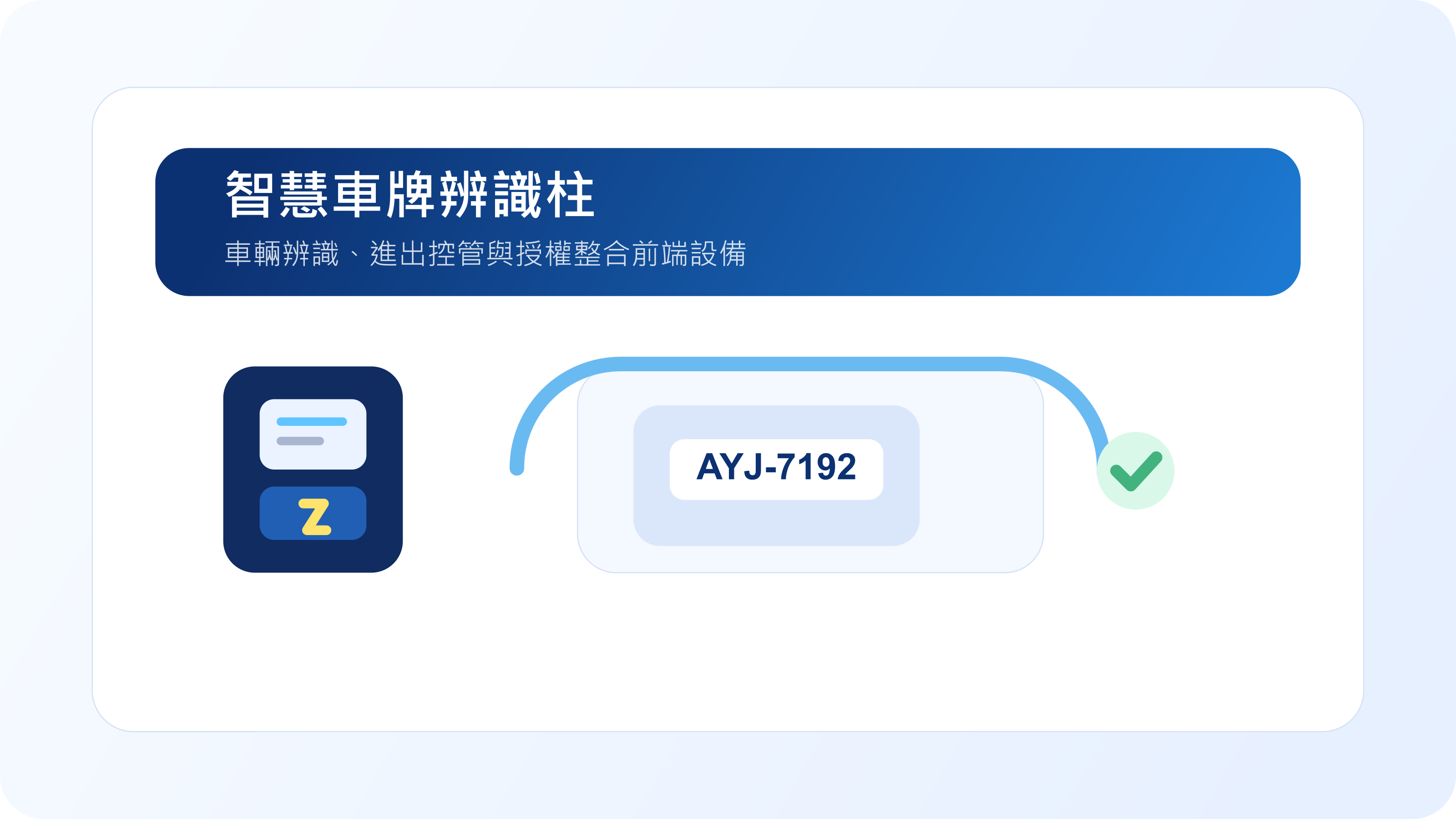 智慧車牌辨識柱